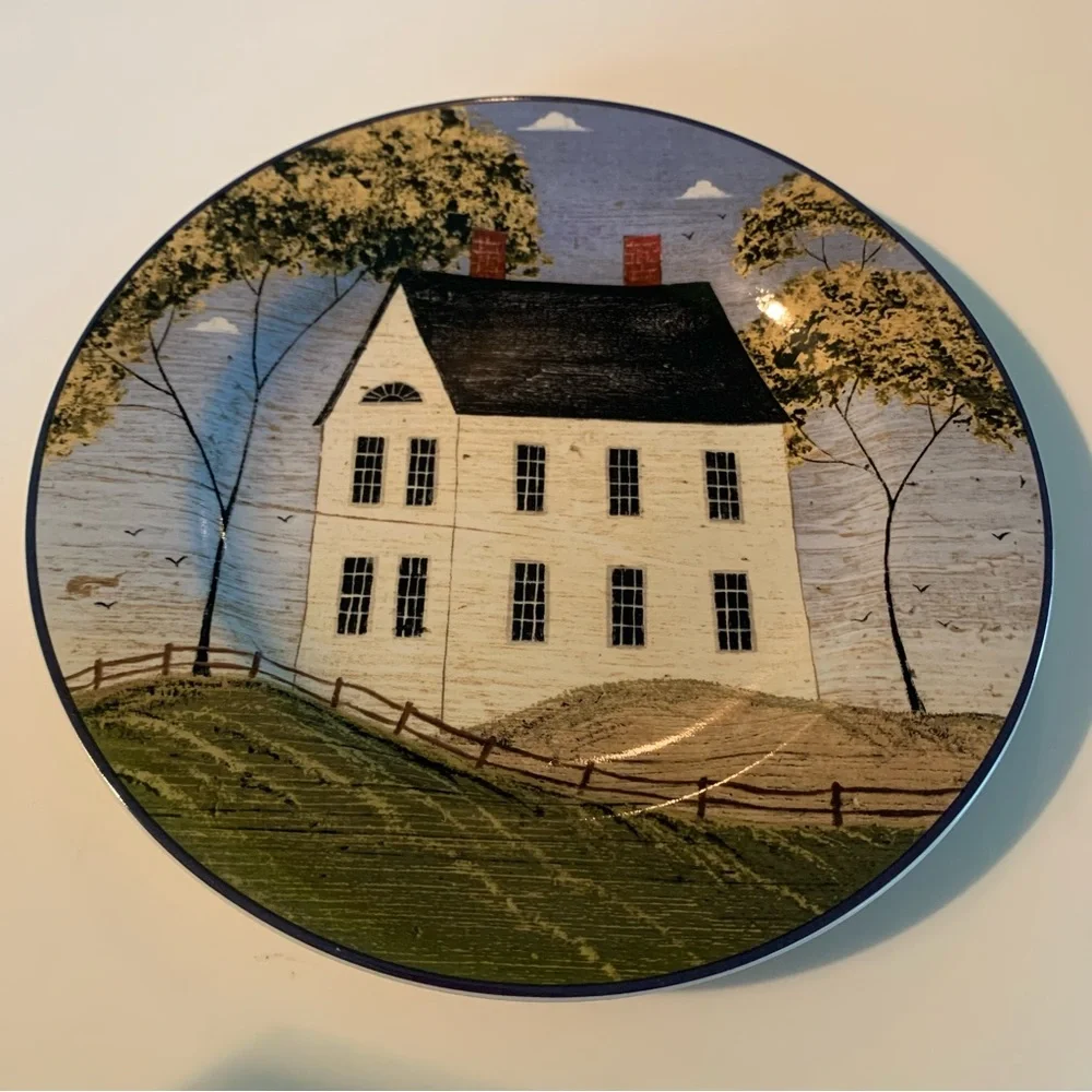 Home Sweet Home Warren Kimble Stoneware Salad/Dessert Plates, Set of 4 New NWT - Picture 7 of 9